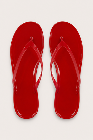 Glossy Jelly Thong Sandals - Red CCOCCI  KATE-1-RED
