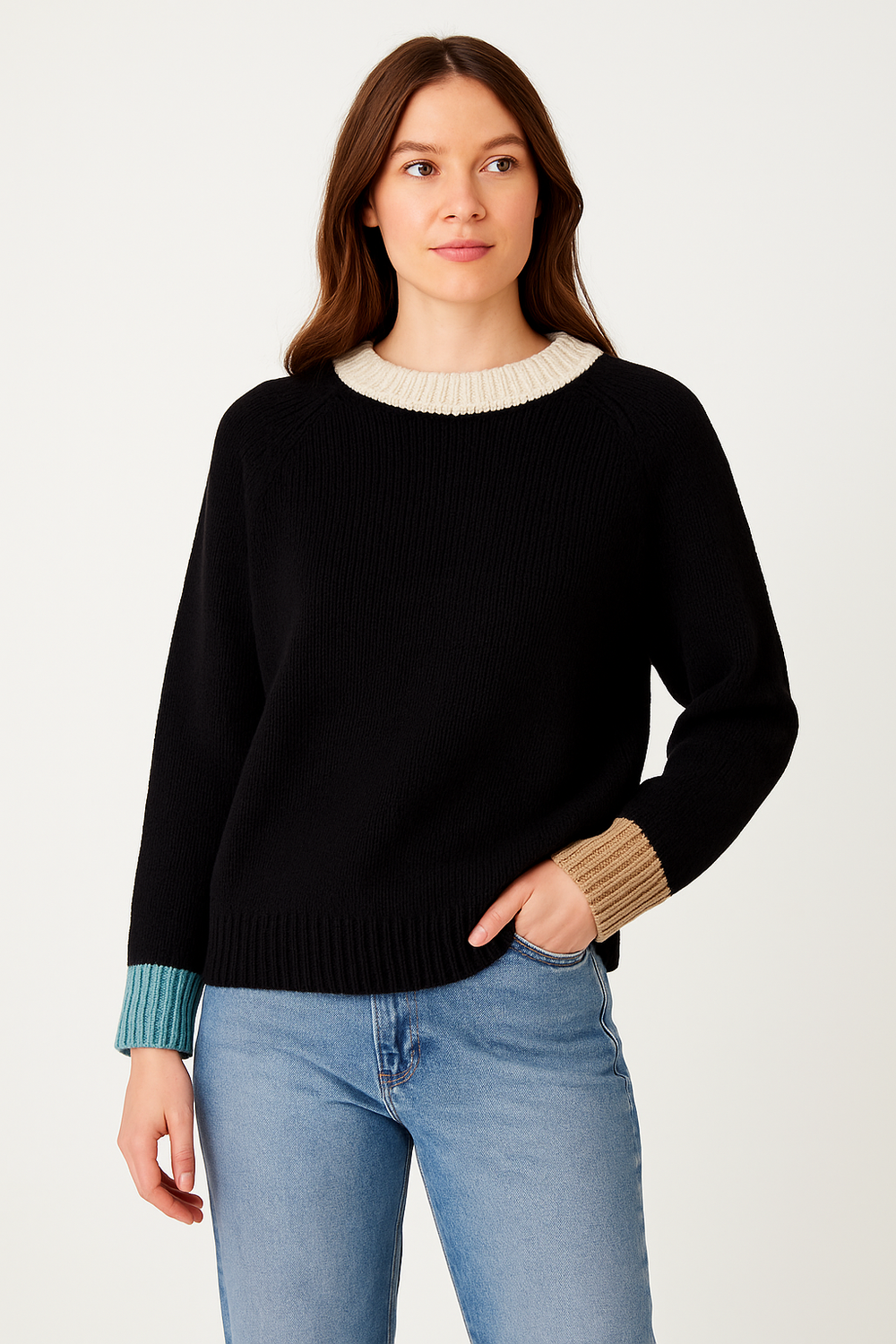 Suzy D Farris Sweater - Black Contrast