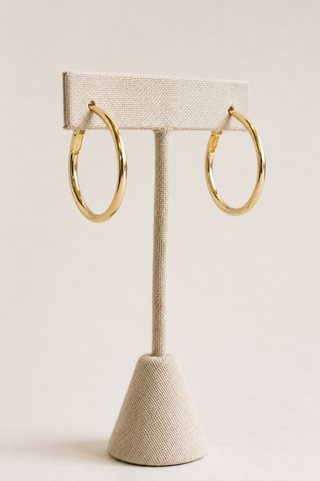 Carissima Bijoux Gold Closed Hoop Earrings
