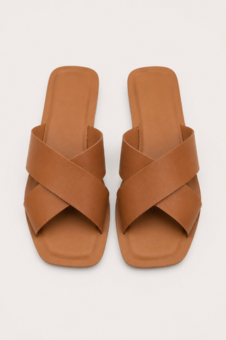 Leather Cross Strap Slide Sandals Anarchy Street BETTA-1_2