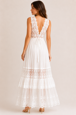 Fashion Concepts Lace & Woven Maxi Dress