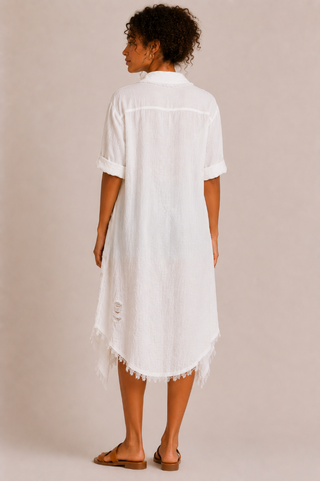 Amorosa Tattered Cardigan - White