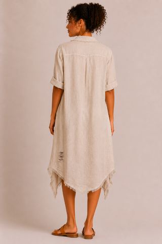 Amorosa Tattered Cardigan - Beige