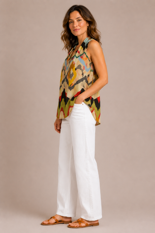 Isle Draped Sleeveless Top - Reggae