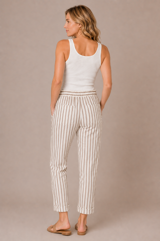 Scandal Italy Naomi Linen Pants - Beige