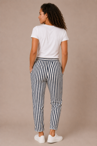 Scandal Italy Naomi Linen Pants - Navy