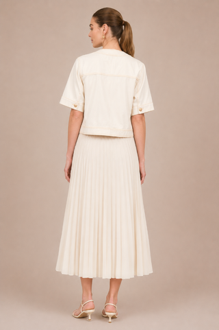 Zoe and Claire Woven Short Sleeve Jacket- SP1201