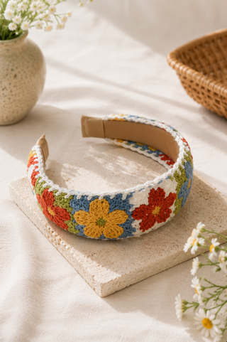 Dipped Shop Flower Knit Wide Headband