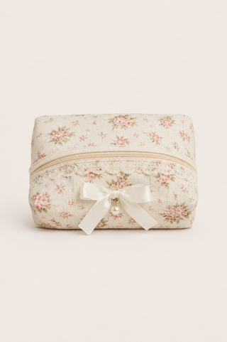 Cute Bow Flower Print Makeup Bag Dipped Shop DP25C569