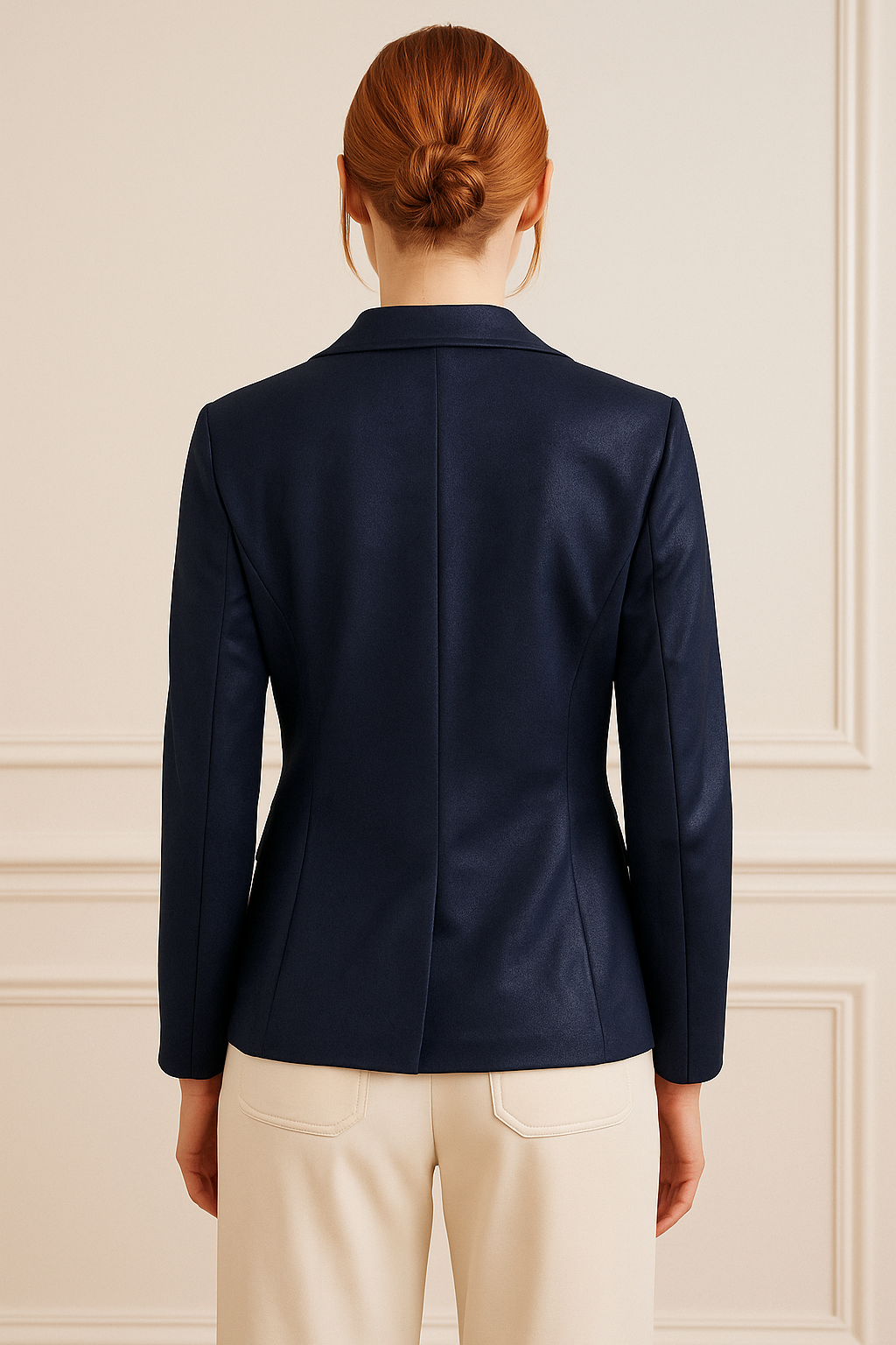 Liquid "Leather" Blazer - Navy