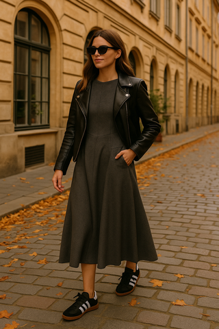 Sleeveless Flair Midi Dress