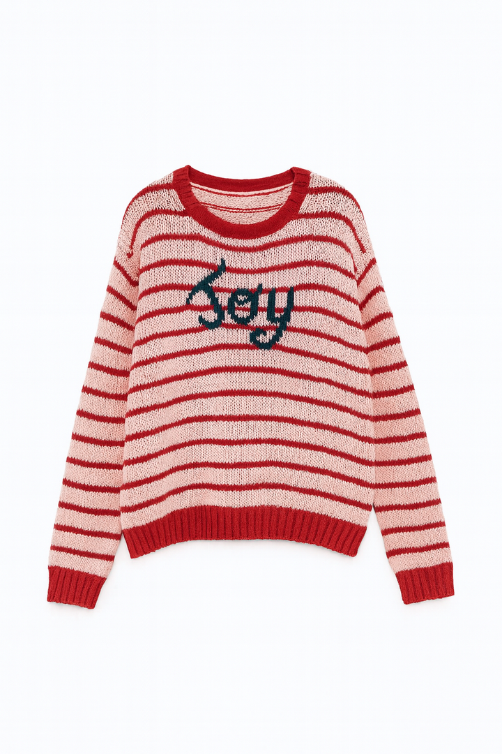 Joy Striped Crewneck Sweater