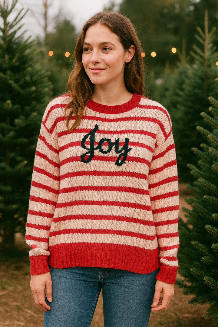 Joy Striped Crewneck Sweater