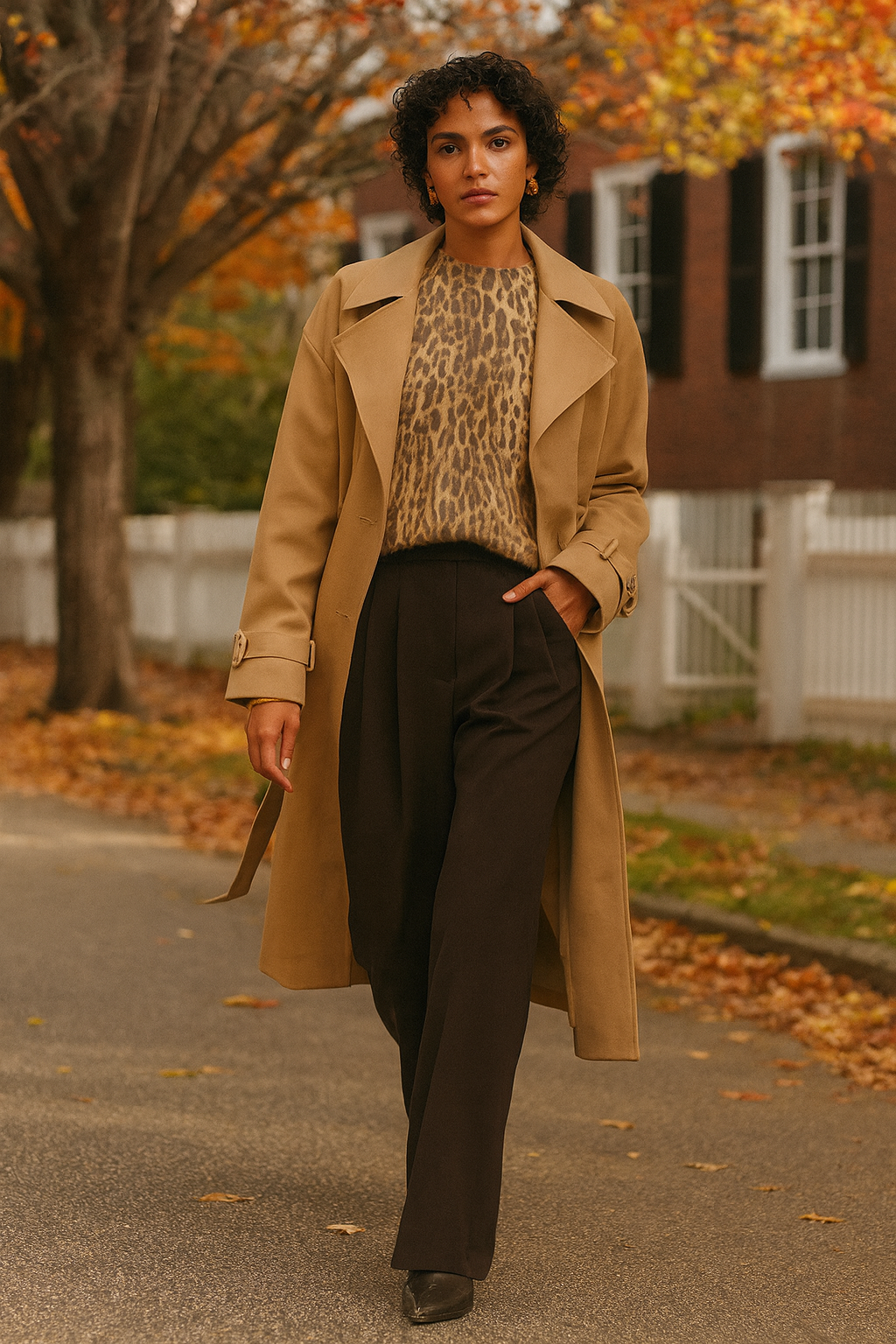 Darcy Pleated Wide Leg Trouser - Double Espresso