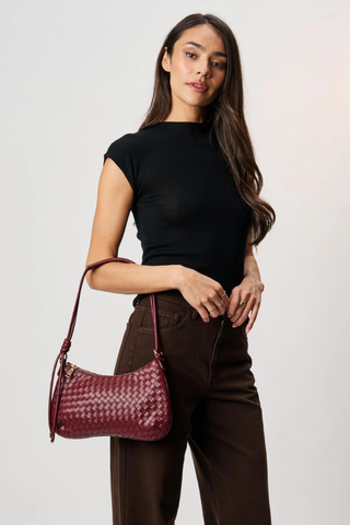 Cindy Shoulder Bag - Burgundy Moda Luxe 38707ML
