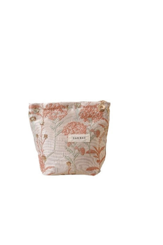 Cute Flower Textured Embroidery Makeup Bag Dipped Shop DP25C584