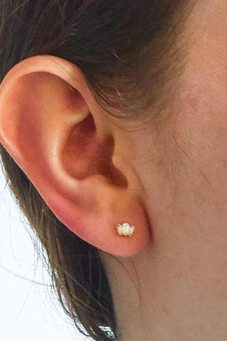 Trio Baquette Gold Studs