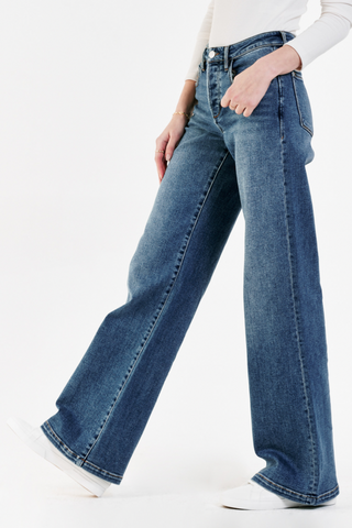 Farrah High Rise Wide Leg Denim