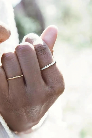 Pavé Gold Stacking Ring