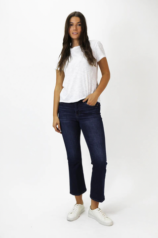Dear John Jeanne Super High Rise Cropped Flare Jeans - Richmond