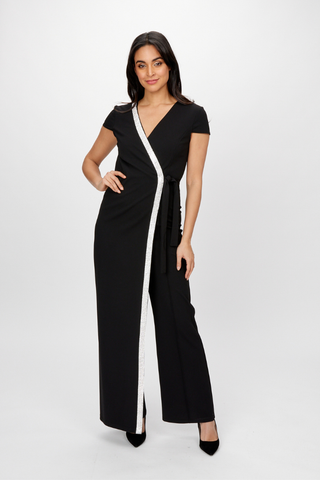Diamante Trimmed Jumpsuit Frank Lyman 232154