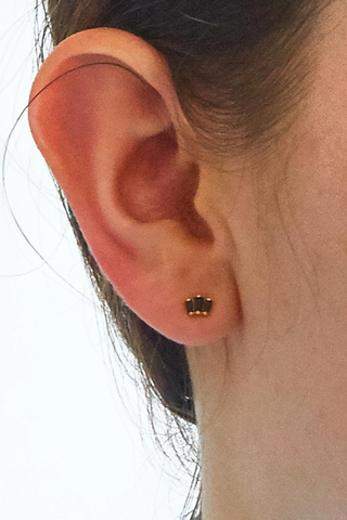 Trio Baquette Gold Studs