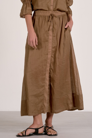 Elan RA4565 Brown dress worn by a person on a plain background