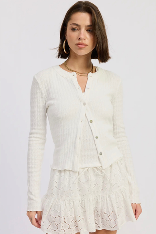 Emory Park Knit Button Up Long Sleeve Cardigan M9104T