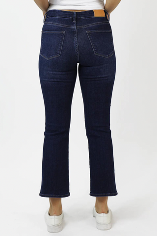 Dear John Jeanne Super High Rise Cropped Flare Jeans - Richmond
