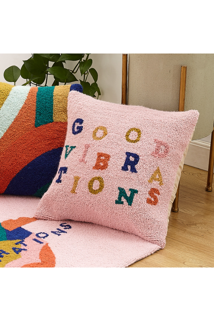 Good Vibrations Hooked Pillow