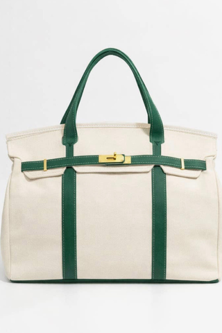 Familywear Handmade Premium Cotton Canvas Boatkin Boat Bag - Green