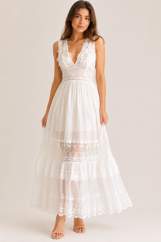 Fashion Concepts Lace & Woven Maxi Dress
