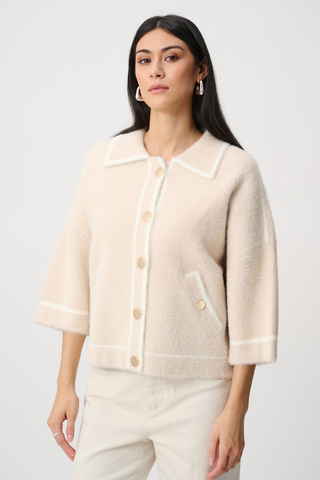 Feather Yarn Knit Boxy Jacket Ribkoff 263950