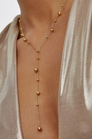 Flânerie Brisse Dressy Beaded Y Lariat Necklace 122103001569