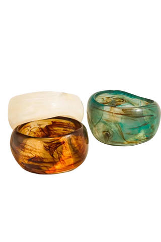 Flânerie by MAIQ Caelia Modern Bold Statement Resin Bangle 