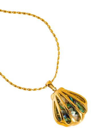 Flânerie by MAIQ Cydnee Gold Non-Tarnish Abalone Shell Necklace