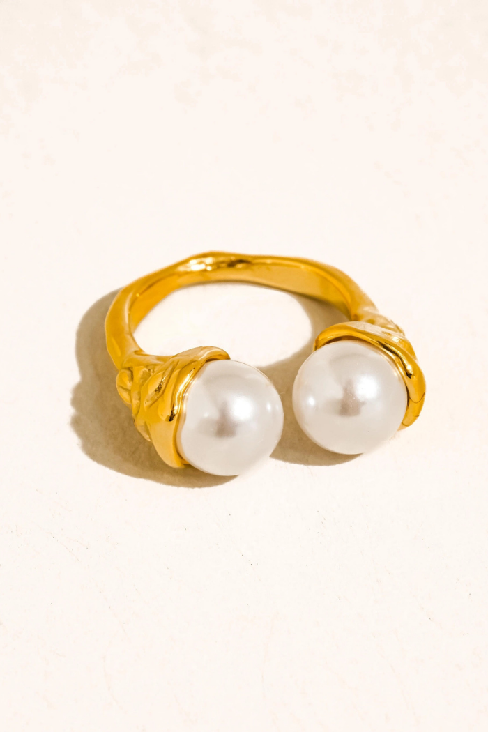 Flânerie by MAIQ Eloura 18K Gold Non-Tarnish Pearl Ring
