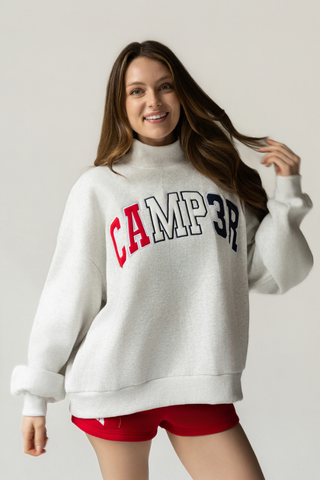 Happy Camp3r Camp3r USA Mockneck Sweatshirt W802HGR-2