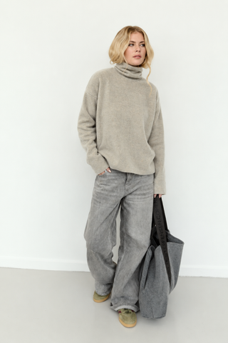 High Neck Pullover - Sand Henriette Steffensen 1360-805