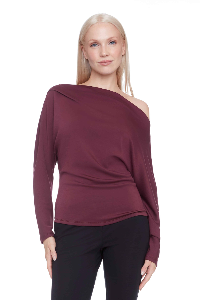 ILTM Demi Solid Cowlneck Butter Dolman Top 428029