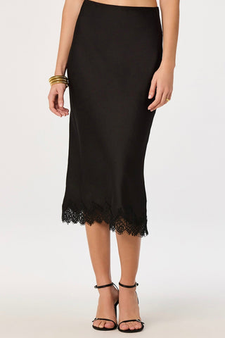 Blossom Lace Hem Midi Skirt ASTR ACS9426SL