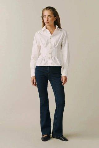 The Lonestar Peplum Shirt Warp + Weft 59630 Optic