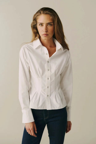 The Lonestar Peplum Shirt Warp + Weft 59630 Optic