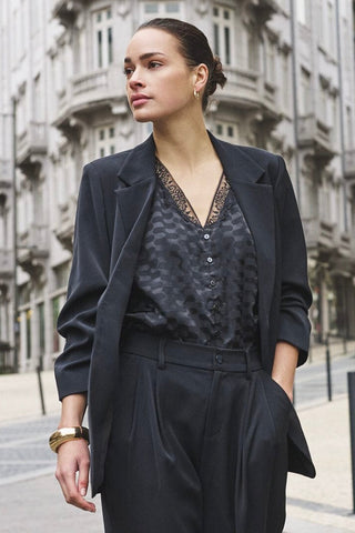 3/4 Sleeve Blazer EsQualo F2610501
