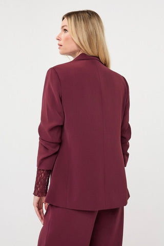 3/4 Sleeve Blazer - Merlot EsQualo F2610501