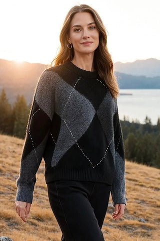Argyle Sweater Karen Kane 3L89018