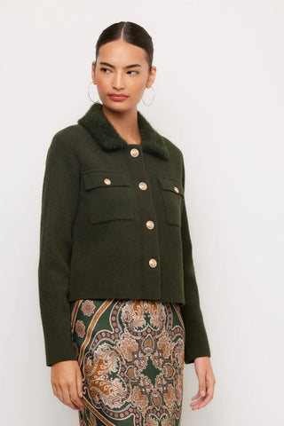 Karen Kane Collared Sweater Jacket 3L89363