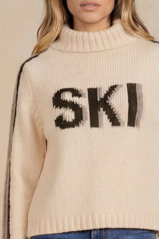 Elan Ivory Ski Graphic Knit Sweater SWP11727