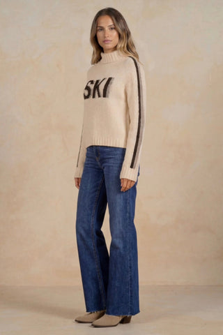Elan Ivory Ski Graphic Knit Sweater SWP11727