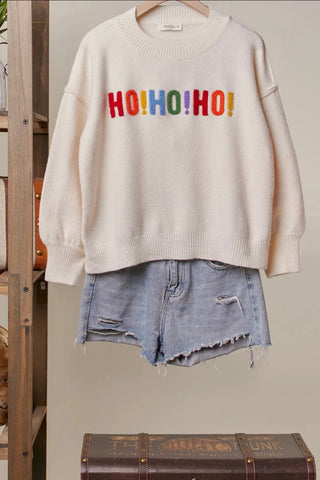 Oversize Christmas Sweater with Lettering Mello. MT40403